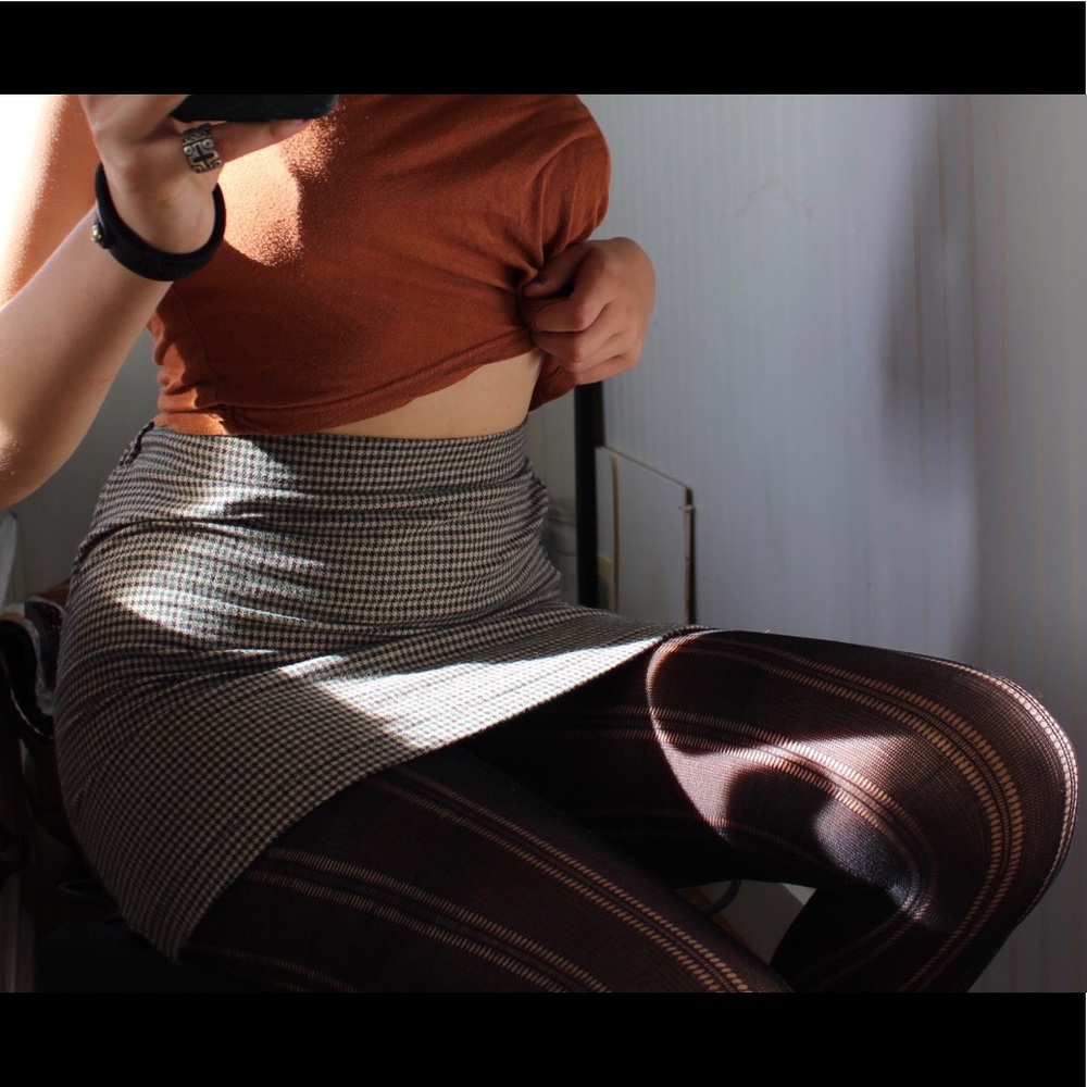 AE gingham skirt